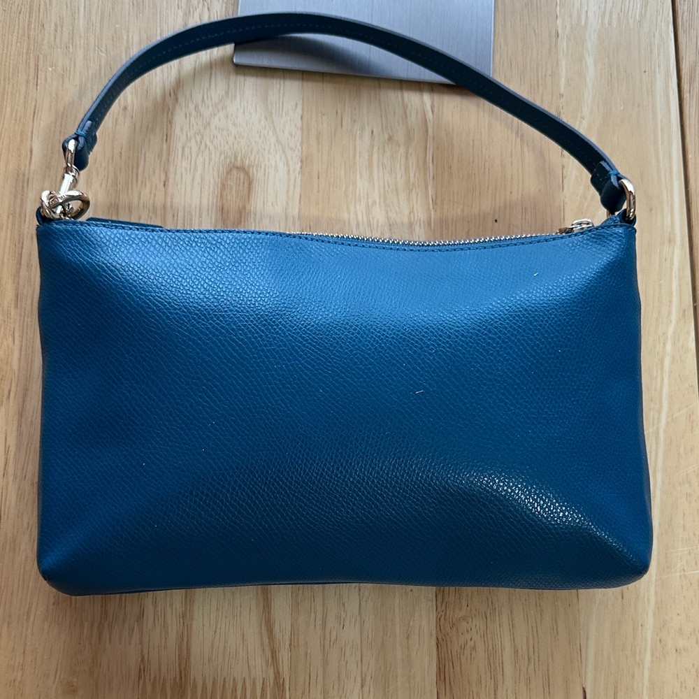 Coach Teal and Tan Shoulder Bag - Picture 3 of 11